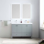 Lyon 48 Inch Vanity Base Only - Metal Gray