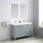 Lyon 48 Inch Vanity Base Only - Metal Gray