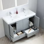 Lyon 48 Inch Vanity Base Only - Metal Gray