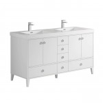 Lyon 60 Inch Vanity Base Only - White