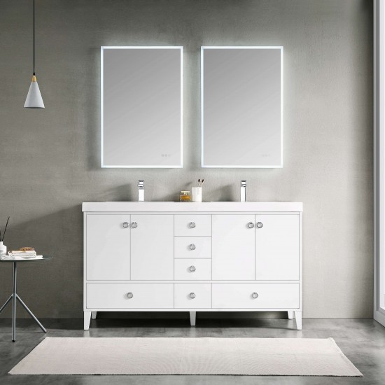 Lyon 60 Inch Vanity Base Only - White