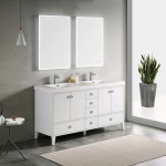 Lyon 60 Inch Vanity Base Only - White