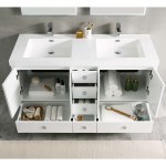 Lyon 60 Inch Vanity Base Only - White