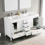 Lyon 60 Inch Vanity Base Only - White