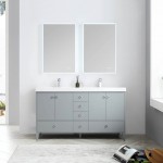 Lyon 60 Inch Vanity Base Only - Metal Gray