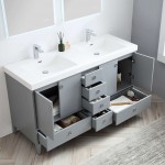 Lyon 60 Inch Vanity Base Only - Metal Gray