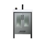 Birmingham 24 Inch Vanity with Acrylic Sink - Matte Gray