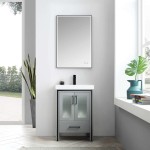 Birmingham 24 Inch Vanity with Acrylic Sink - Matte Gray