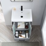 Birmingham 24 Inch Vanity with Acrylic Sink - Matte Gray