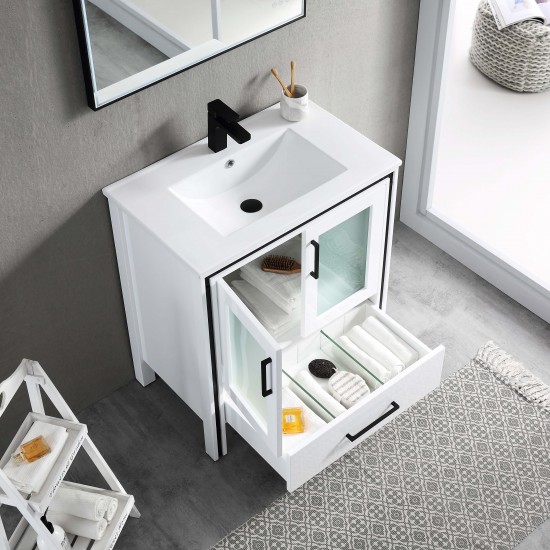 Birmingham 30 Inch Vanity Base Only - White