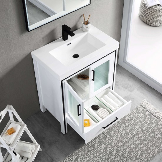 Birmingham 30 Inch Vanity Base Only - White