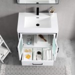 Birmingham 30 Inch Vanity with Acrylic Sink - White