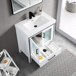 Birmingham 30 Inch Vanity with Acrylic Sink - White