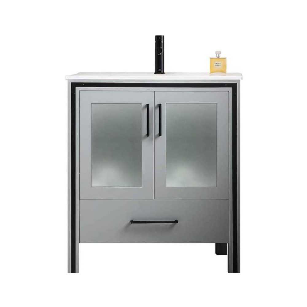 Birmingham 30 Inch Vanity Base Only - Matte Gray