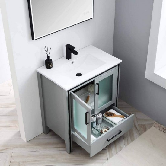 Birmingham 30 Inch Vanity Base Only - Matte Gray