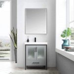 Birmingham 30 Inch Vanity with Acrylic Sink - Matte Gray