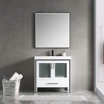 Birmingham 36 Inch Vanity with Acrylic Sink - White