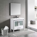 Birmingham 36 Inch Vanity with Acrylic Sink - White