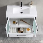 Birmingham 36 Inch Vanity with Acrylic Sink - White