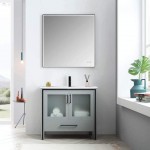 Birmingham 36 Inch Vanity Base Only - Matte Gray