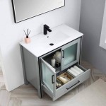 Birmingham 36 Inch Vanity Base Only - Matte Gray