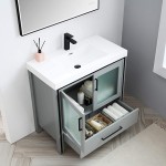 Birmingham 36 Inch Vanity with Acrylic Sink - Matte Gray