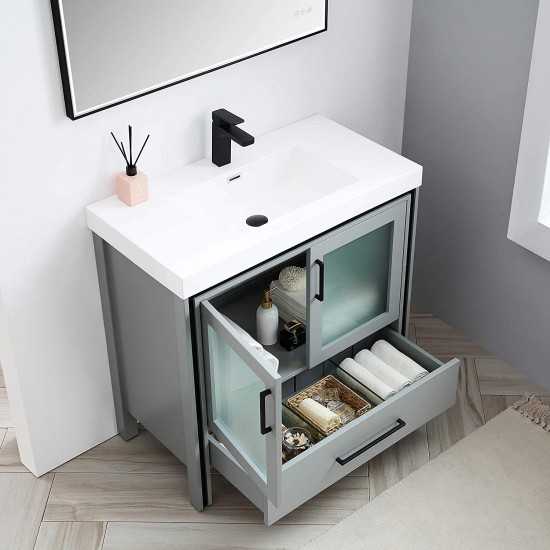 Birmingham 36 Inch Vanity with Acrylic Sink - Matte Gray