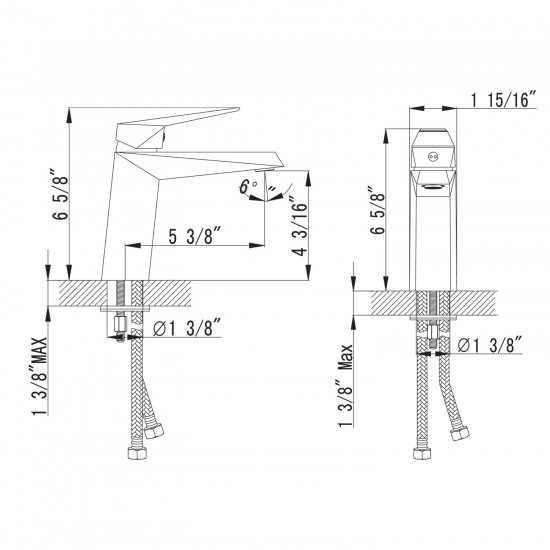 Bath Faucet Single Handle Lavatory Faucet - Brush Nickel