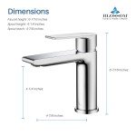 Bath Faucet Single Handle Lavatory Faucet - Chrome