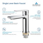 Bath Faucet Single Handle Lavatory Faucet - Chrome