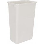 Kit including Top Mount Soft-close Single Trash Can Unit - for 15" Opening with White 50 QT Trashcan