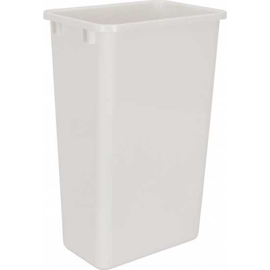 Kit including Top Mount Soft-close Single Trash Can Unit - for 15" Opening with White 50 QT Trashcan