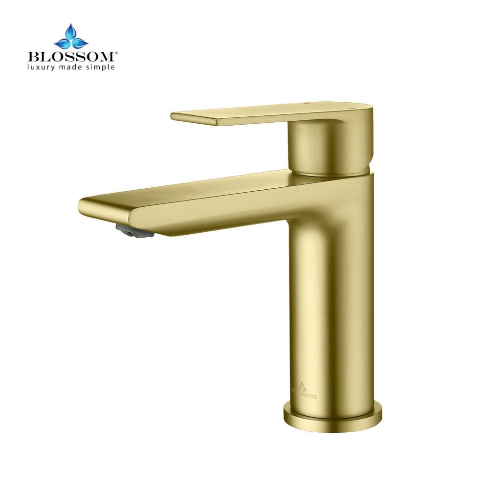 Bath Faucet Single Handle Lavatory Faucet - Brush Gold