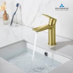 Bath Faucet Single Handle Lavatory Faucet - Brush Gold