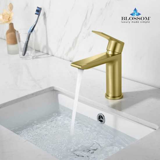 Bath Faucet Single Handle Lavatory Faucet - Brush Gold