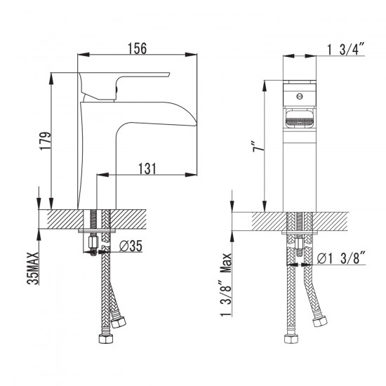 Bath Faucet Single Handle Lavatory Faucet - Chrome