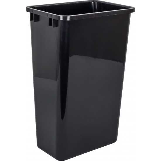 Kit including Top Mount Soft-close Double Trash Can Unit - for 21" Opening with Black 50 QT Trashcans