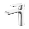Bath Faucet Single Handle Lavatory Faucet - Chrome / White