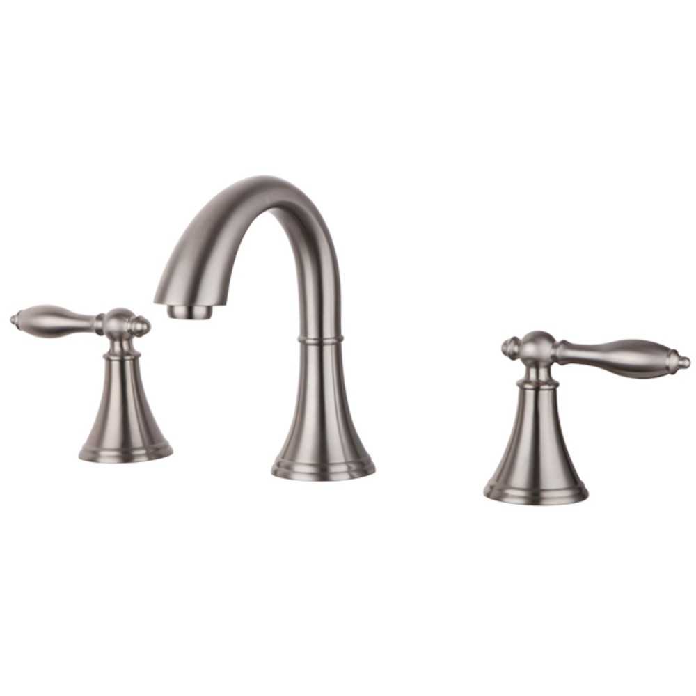 Bath Faucet Wide Spread Lavatory Faucet - Brush Nickel