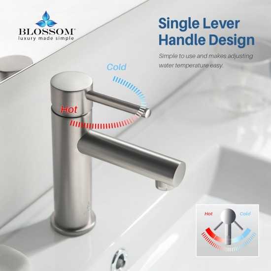 Bath Faucet Single Handle Lavatory Faucet - Brush Nickel