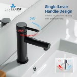 Bath Faucet Single Handle Lavatory Faucet - Matte Black