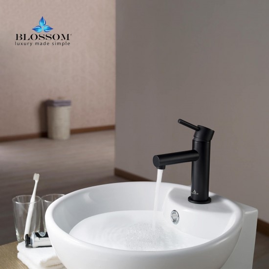 Bath Faucet Single Handle Lavatory Faucet - Matte Black