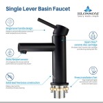 Bath Faucet Single Handle Lavatory Faucet - Matte Black