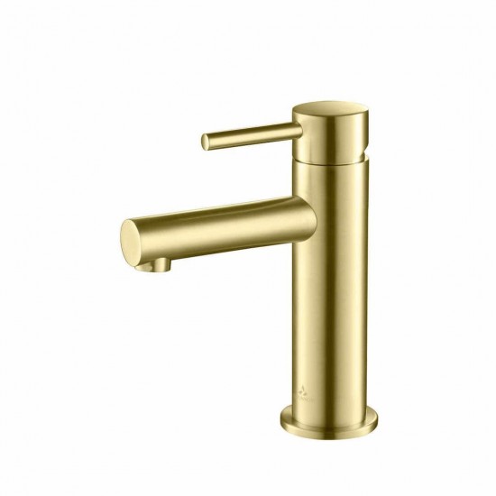 Bath Faucet Single Handle Lavatory Faucet - Brush Gold