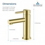 Bath Faucet Single Handle Lavatory Faucet - Brush Gold