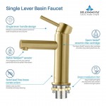 Bath Faucet Single Handle Lavatory Faucet - Brush Gold