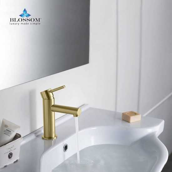 Bath Faucet Single Handle Lavatory Faucet - Brush Gold