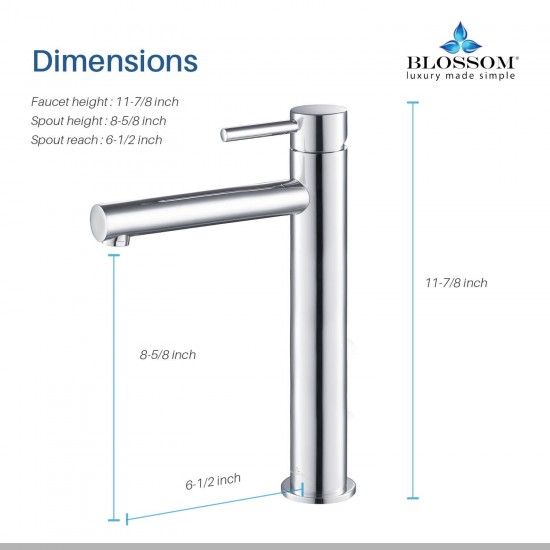 Bath Faucet Single Handle Lavatory Faucet - Chrome