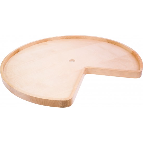 28" Diameter Kidney Wooden Lazy Susan with Hole