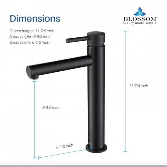 Bath Faucet Single Handle Lavatory Faucet - Matte Black